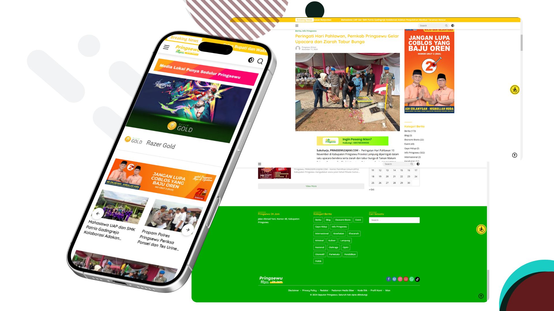 Aplikasi Berita PT Seputar Pringsewu Media (Website)