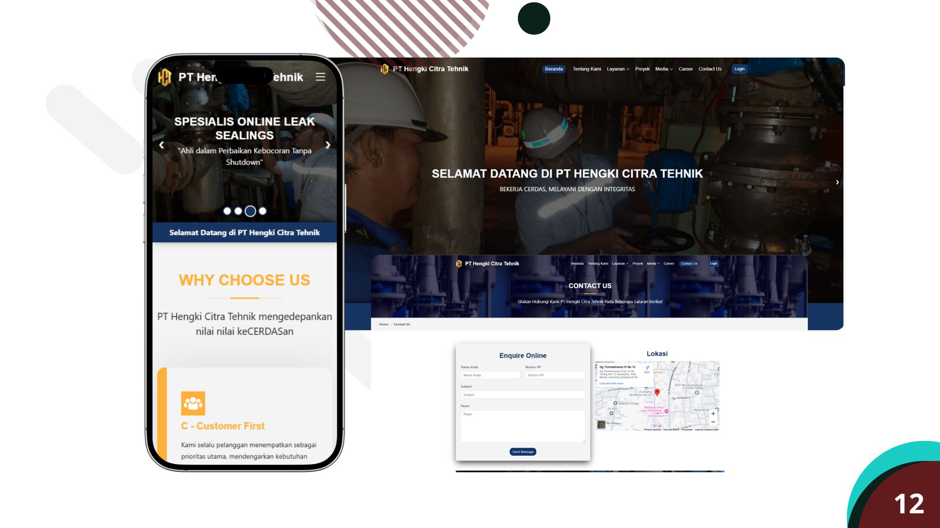 Aplikasi Company Profile PT. Hengki Citra Tehnik (Website)