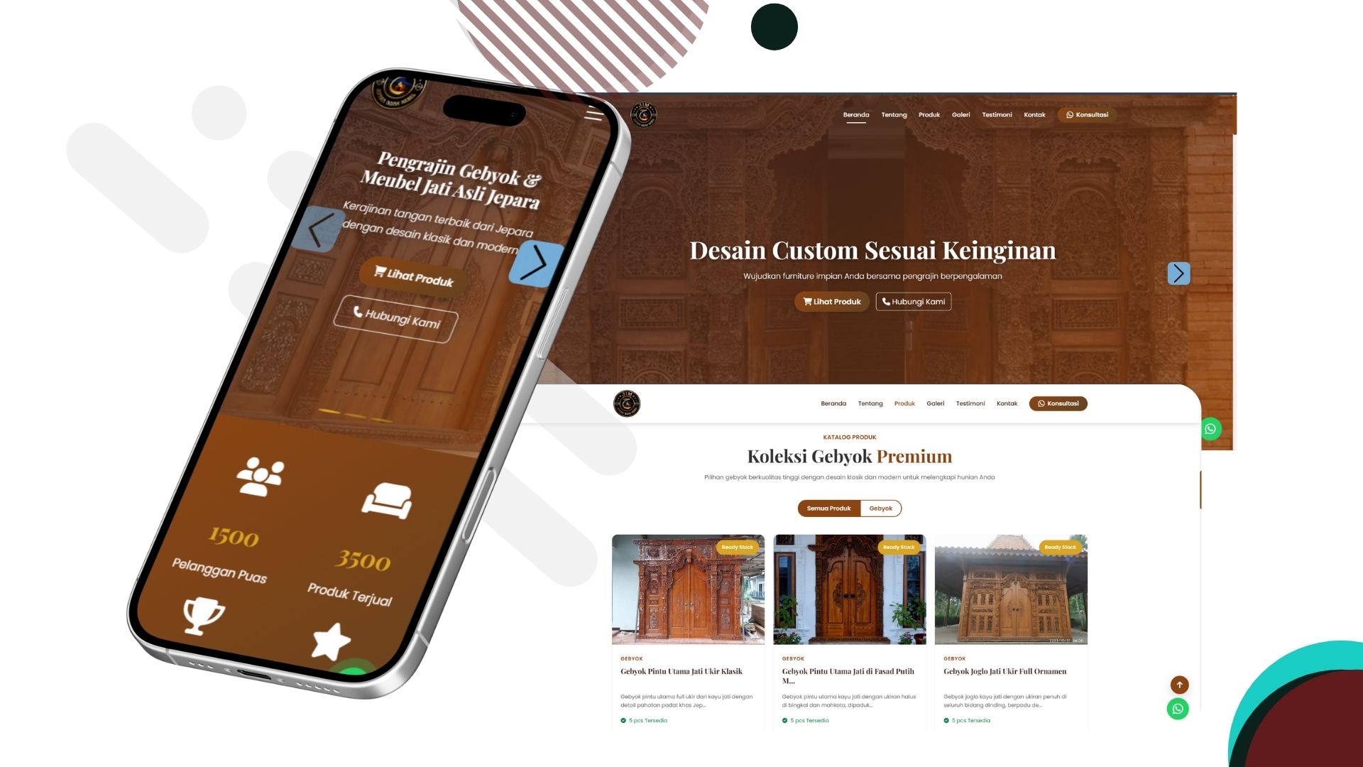 Website UMKM Kerajinan Gebyok & Meubel Ukir Jepara
